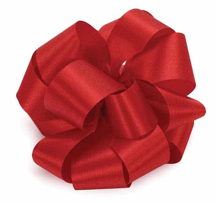 #9 Holiday Red Satin Ribon, 100-Yards
