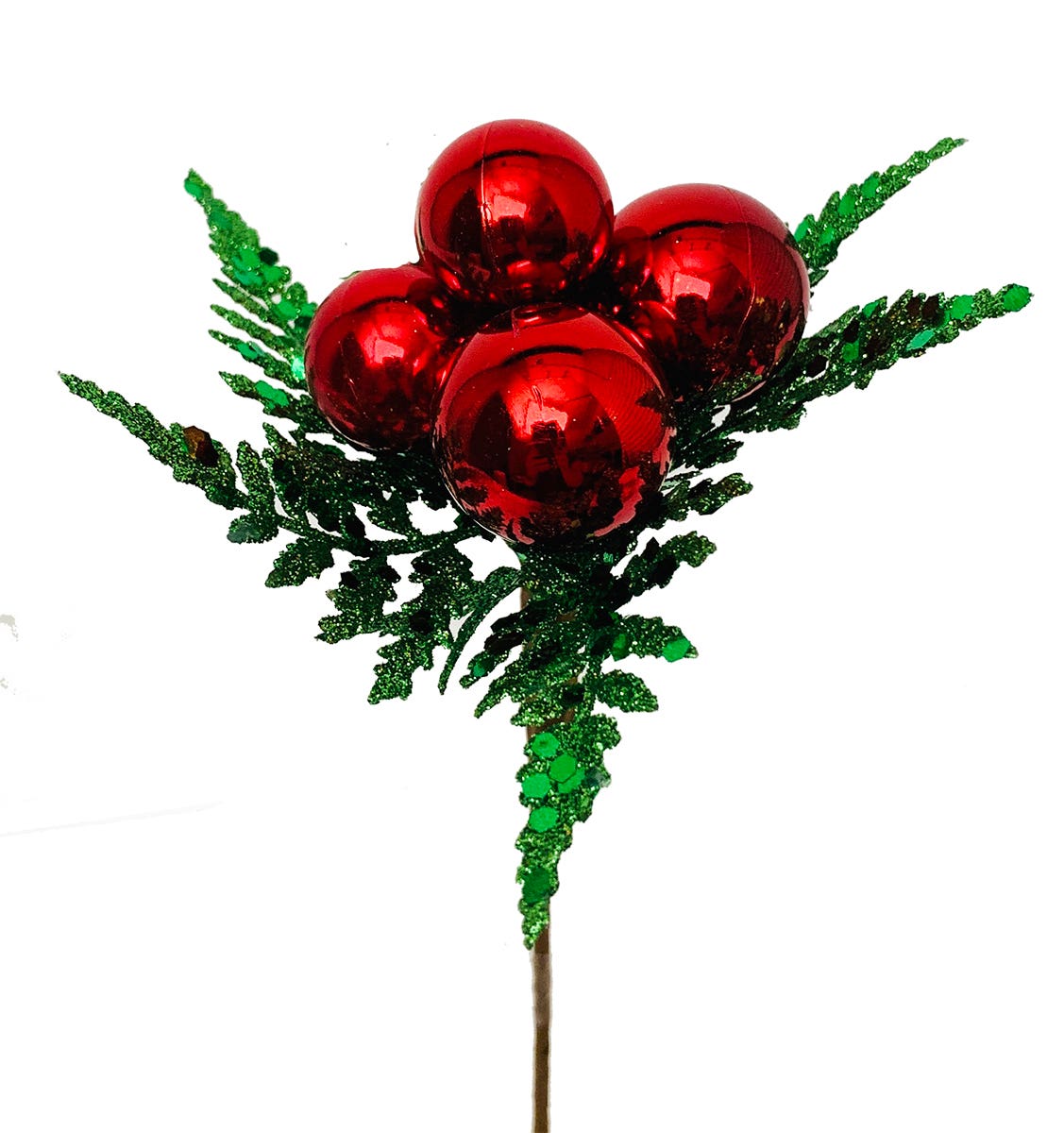 9 Red/Green Ball Fern Pick