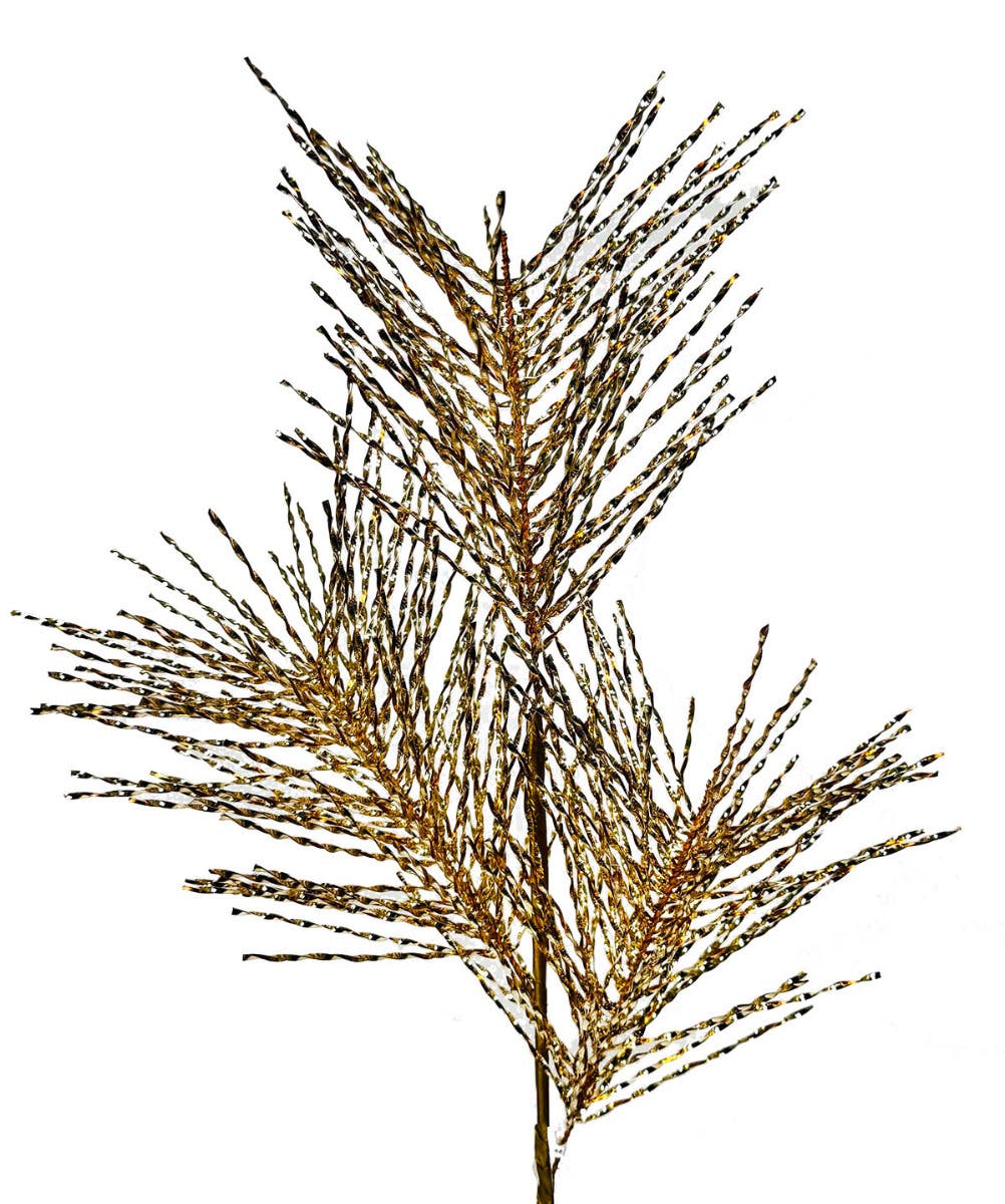 28 Gold Curly Tinsel Spray