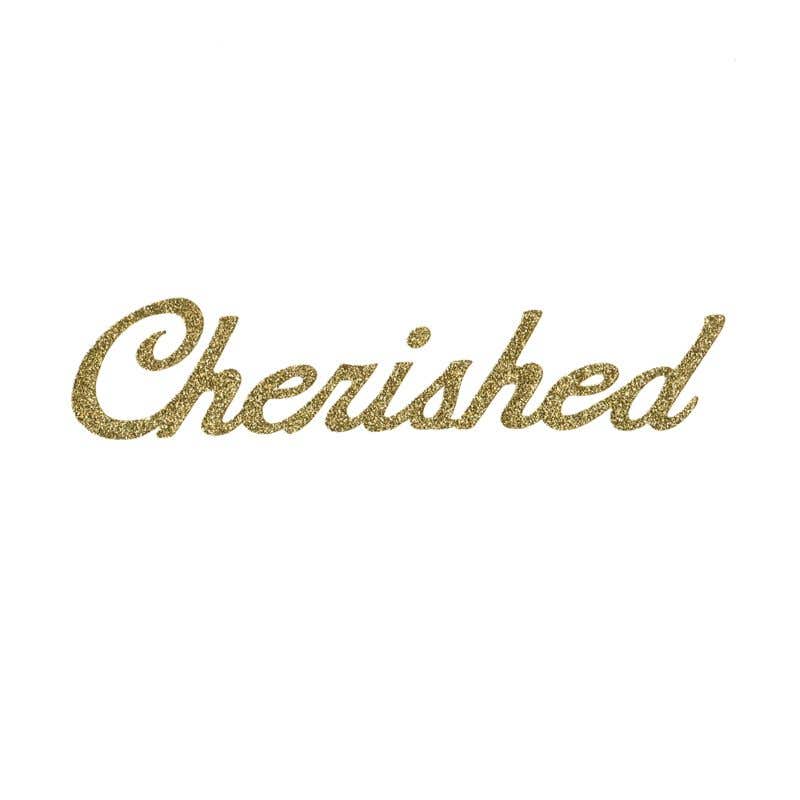 1.5 Cherished Gold Script, 10-Sheet