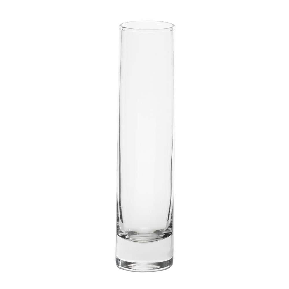 7.5 Clear Glass Cylinder Bud Vases, 24