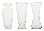 10 Bokay Clear Glass Trio Vases, 12Case