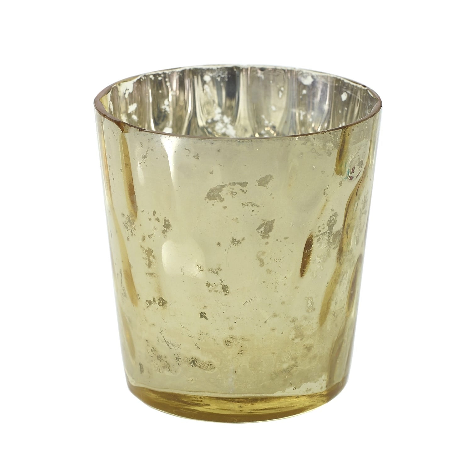 2.75x2.8 Luxe Gold Glass Votive Holder