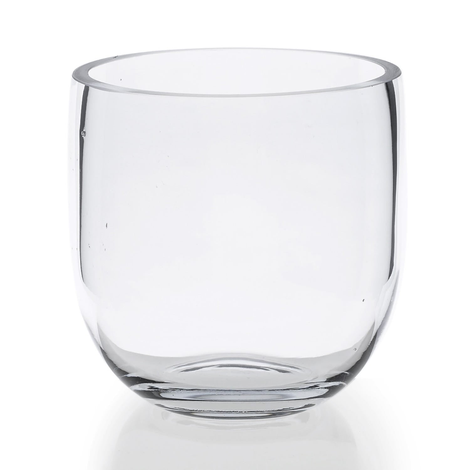 6.3 Fat Bowl Clear Glass Vase