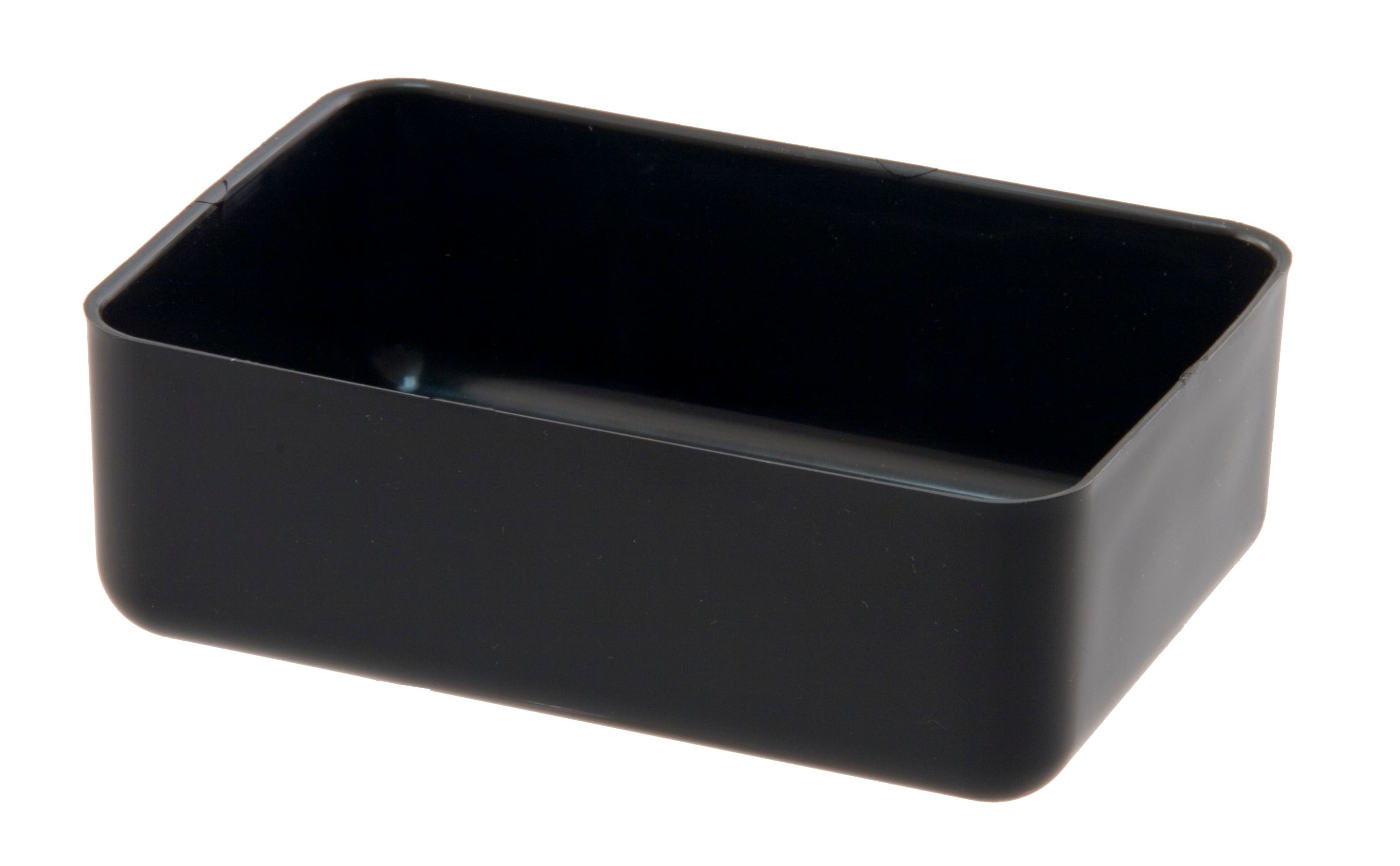 6 x 4 x 1.75 Plastic Black Tray