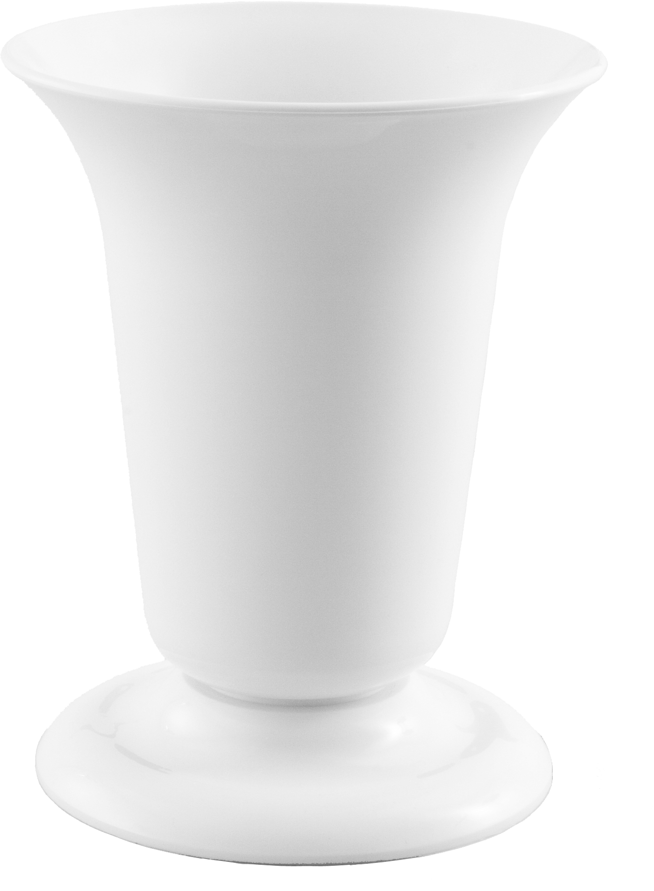 9 White Plastic Trumpet Urn