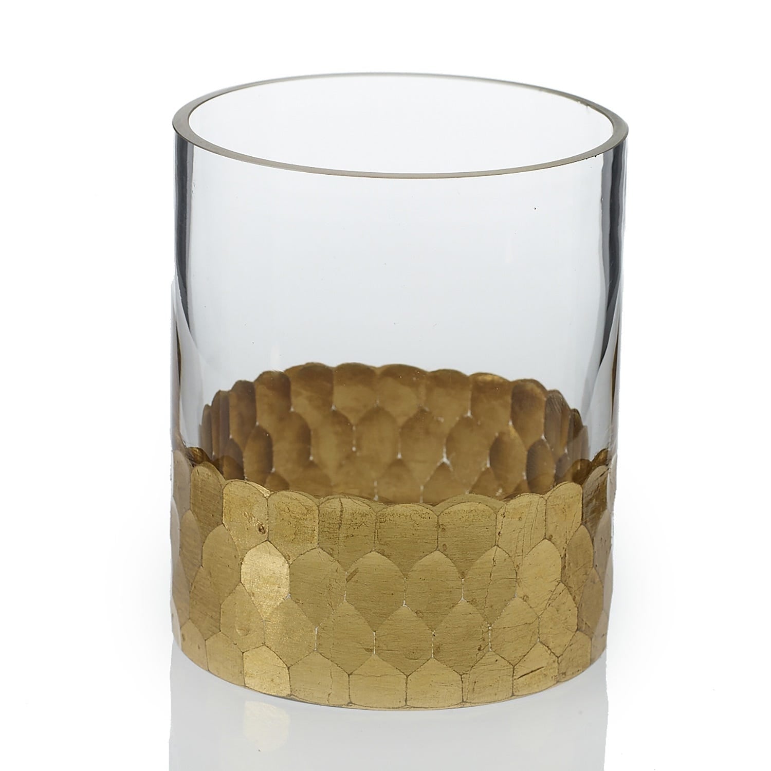 3.25 x 4 Elsa Gold Glass Vase