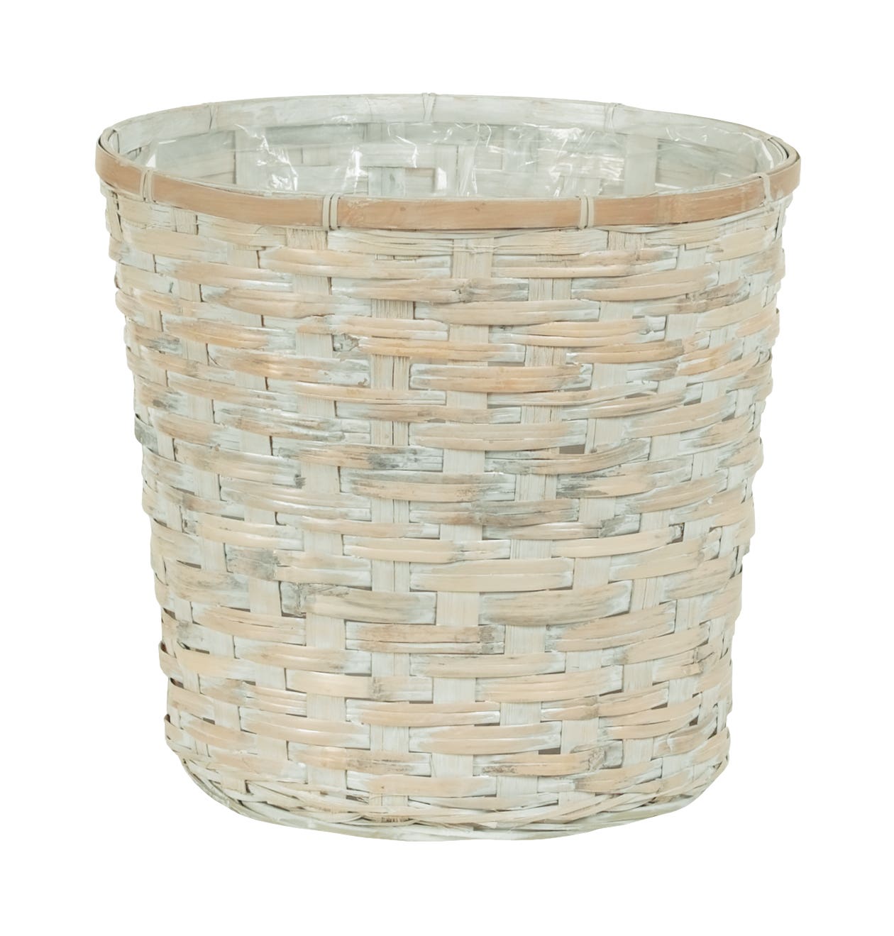 10 White Bamboo and Rattan Pot Cover