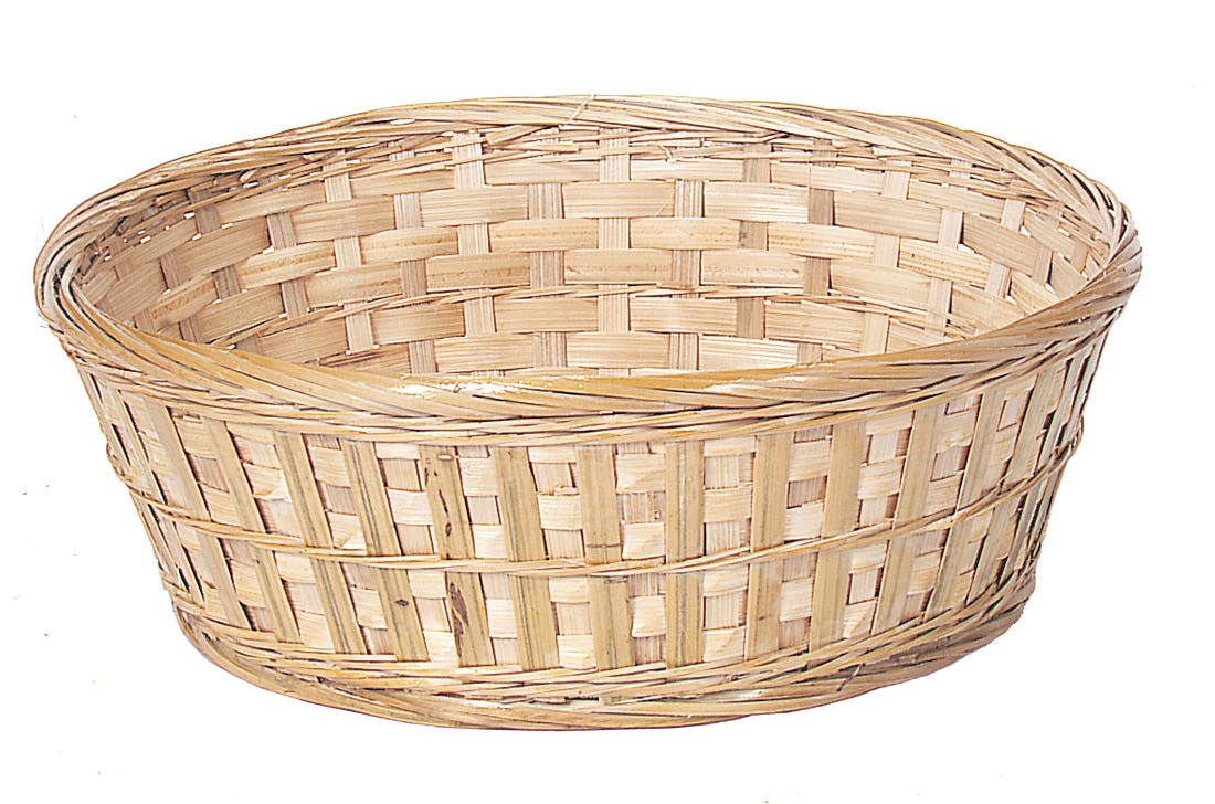 3.5 x 10 Round Natural Bamboo Basket