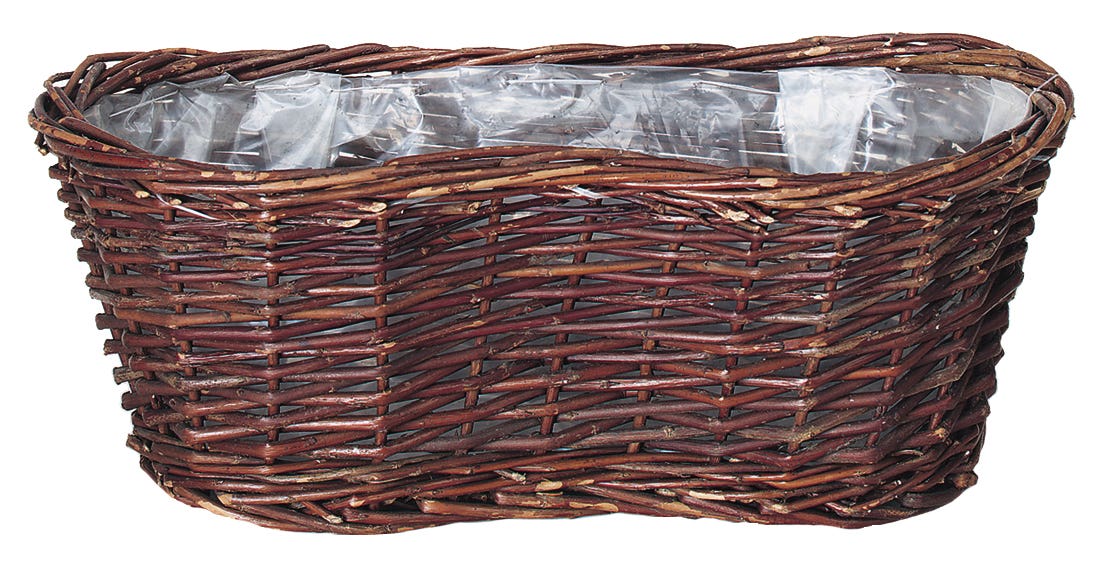 7.5x15 Natural Willow Peanut Basket