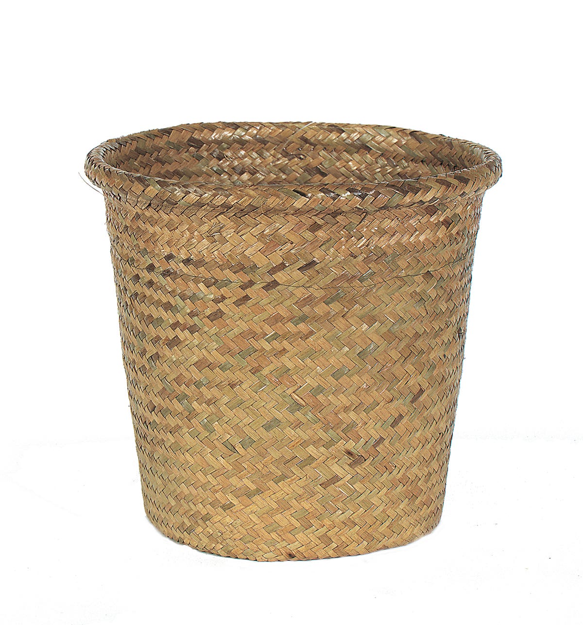 9 Natural Grass Pot Cover with Roll Rim