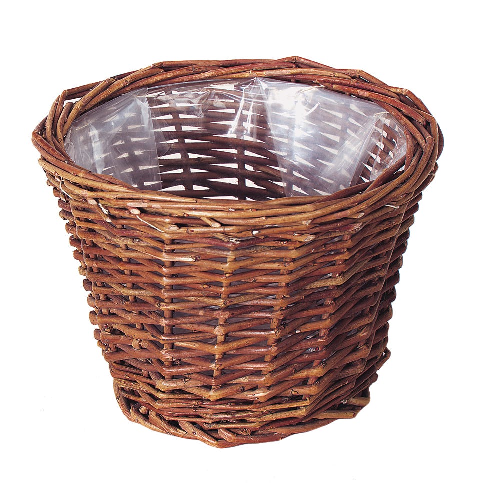 4.25 x 5 Dark Rust Willow Pot Cover