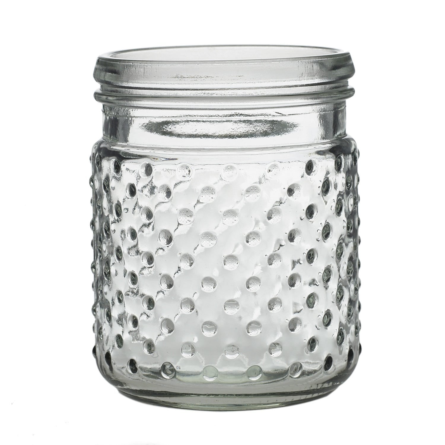 4 x 5 Hobnail Clear Glass Jar