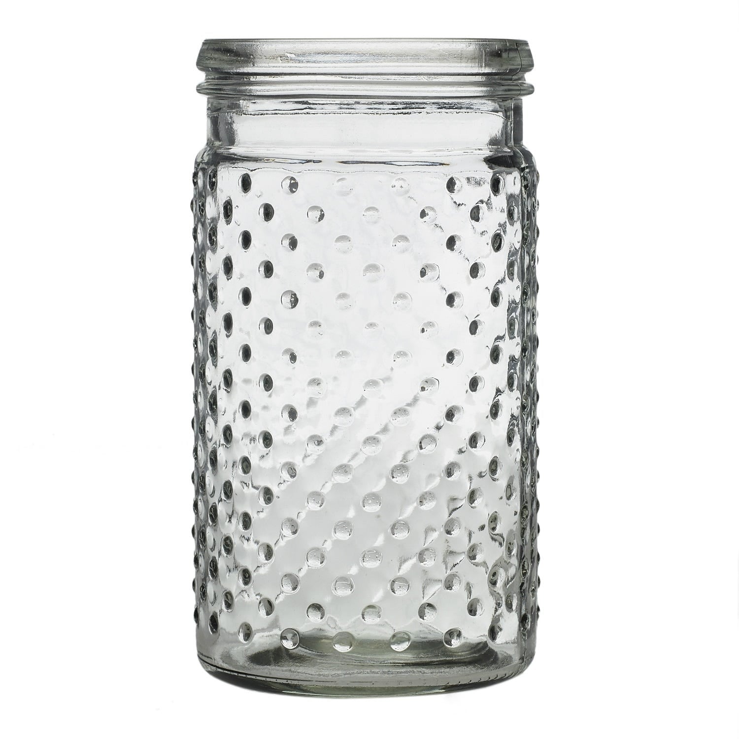 4 x 7.5 Hobnail Clear Glass Jar