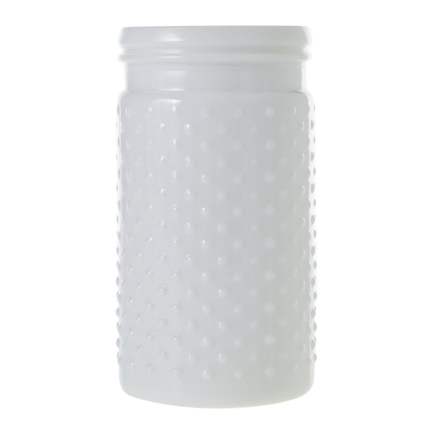 4 x 7.5 Hobnail White Glass Jar