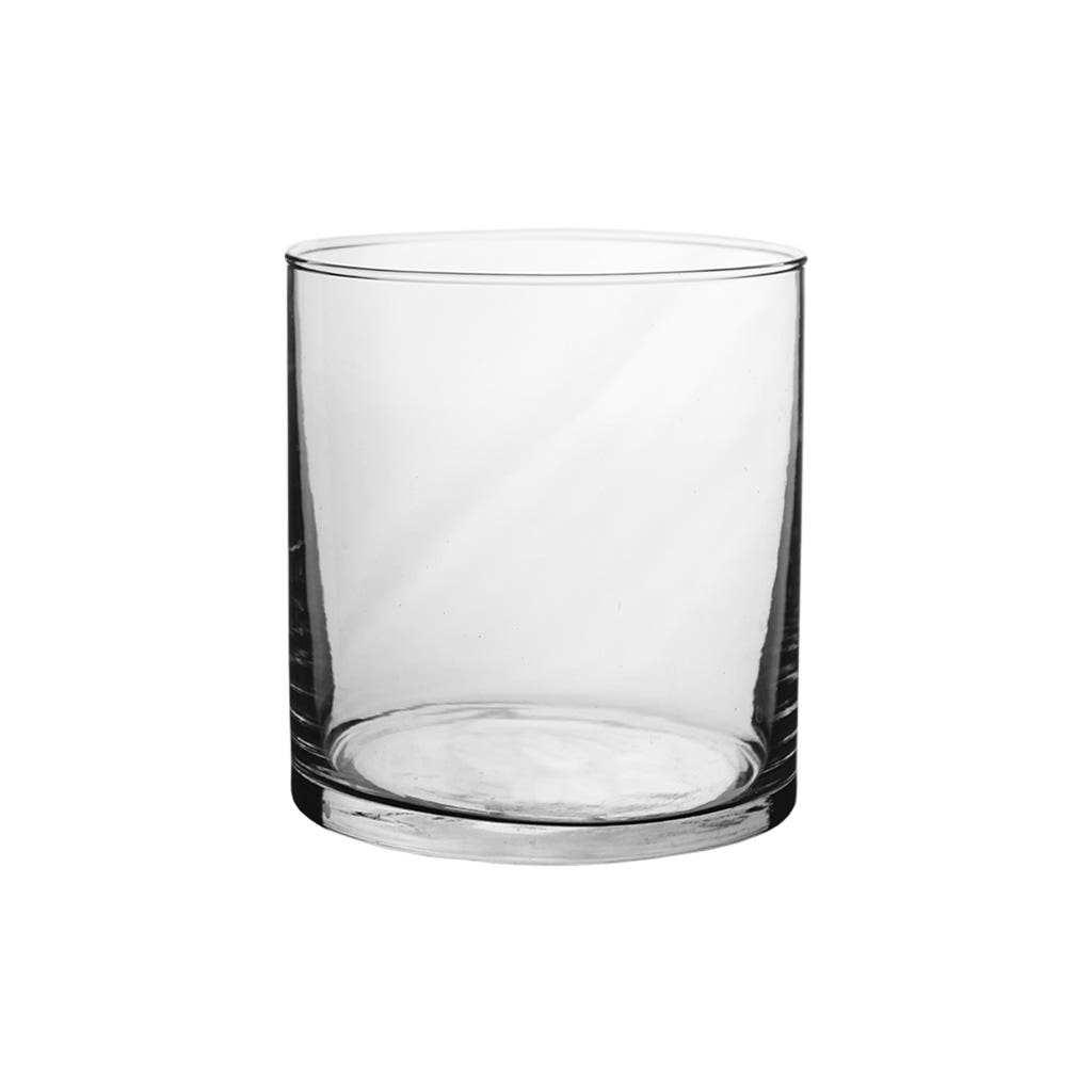 6 Clear Glass Cylinder Vases, 6-Case