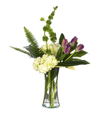 12 Clear Glass Gathering Vase