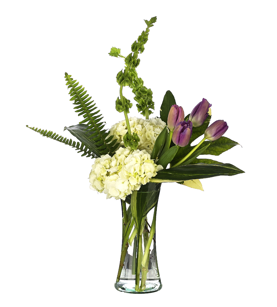 12 Clear Glass Gathering Vase