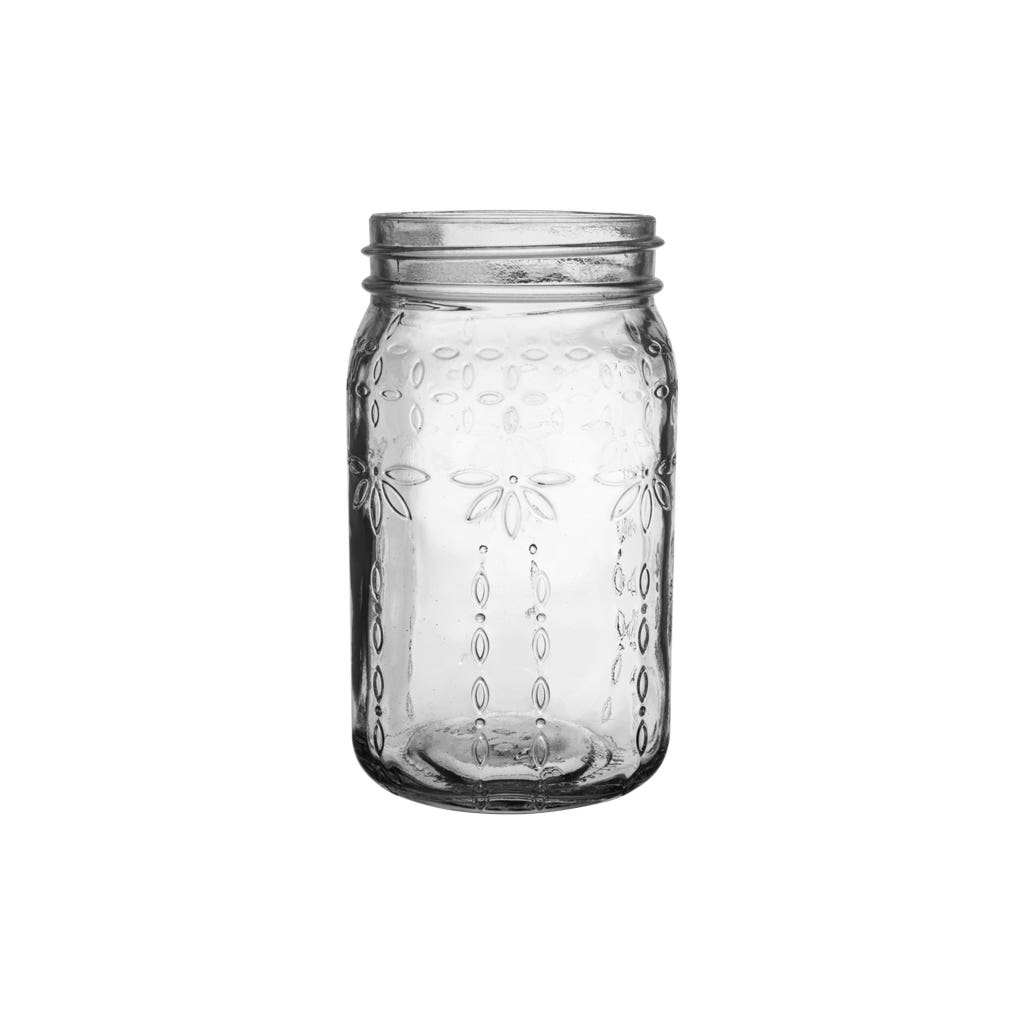 6.5 Clear Glass Jardin Jar, Case-24