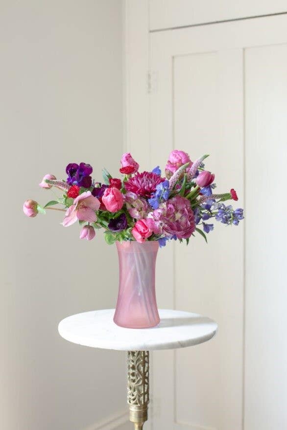 8 Matte Pink Gathering Vases, 6-Case