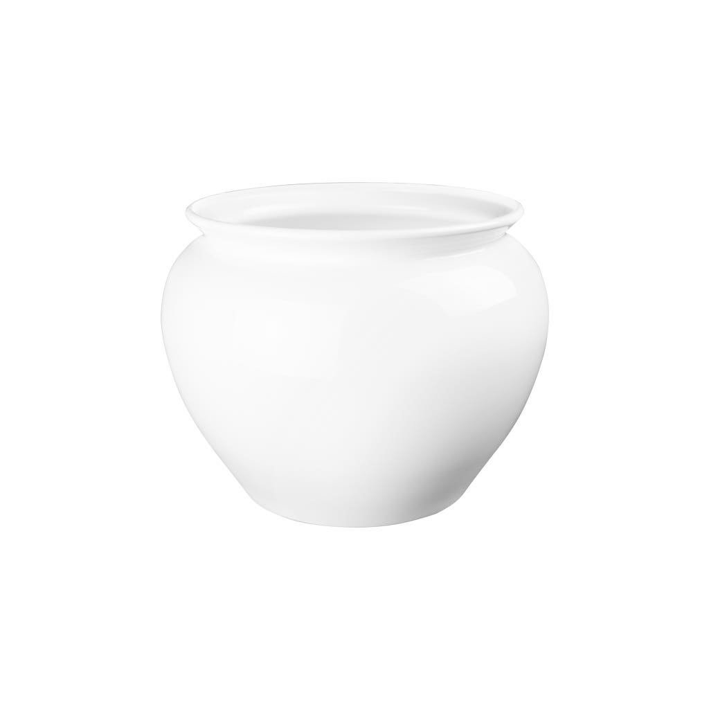 6.5 White Plastic Jardiniere Bowl