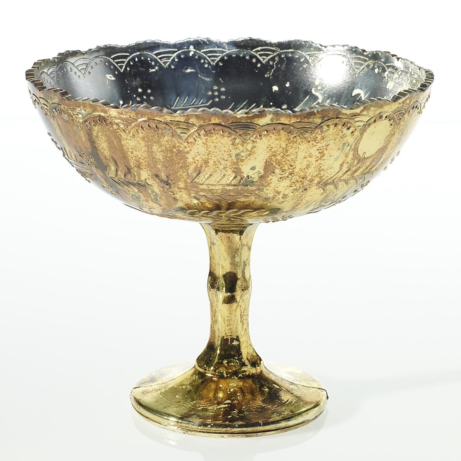 8 x 7 Desiray Gold Glass Compote