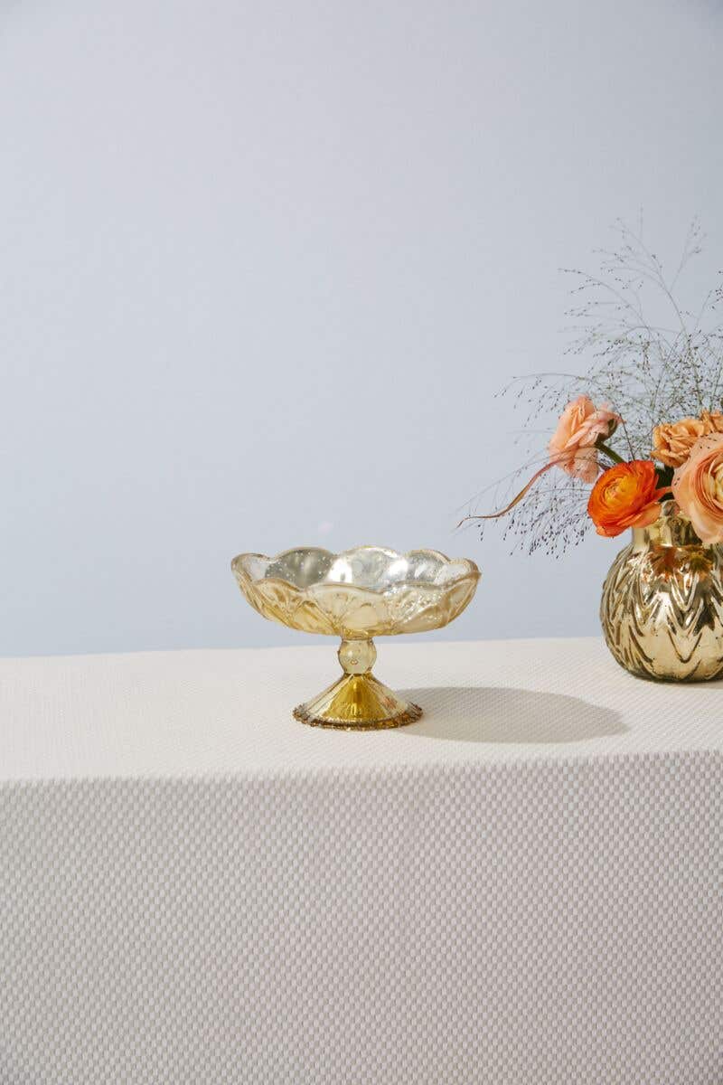 5.25x7.5 Carraway Gold Glass Stands, 12