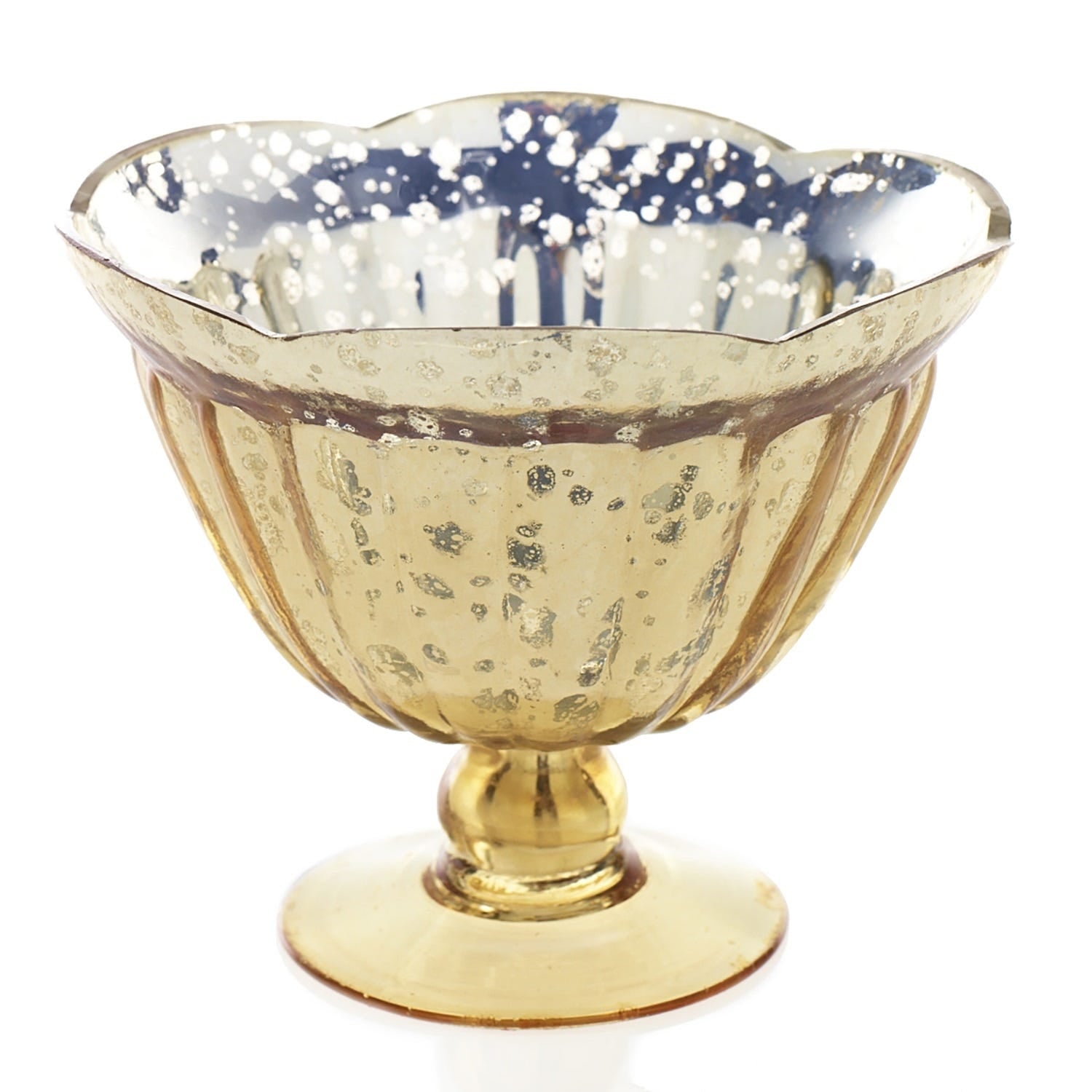 6 x 5.25 Carraway Gold Glass Compote