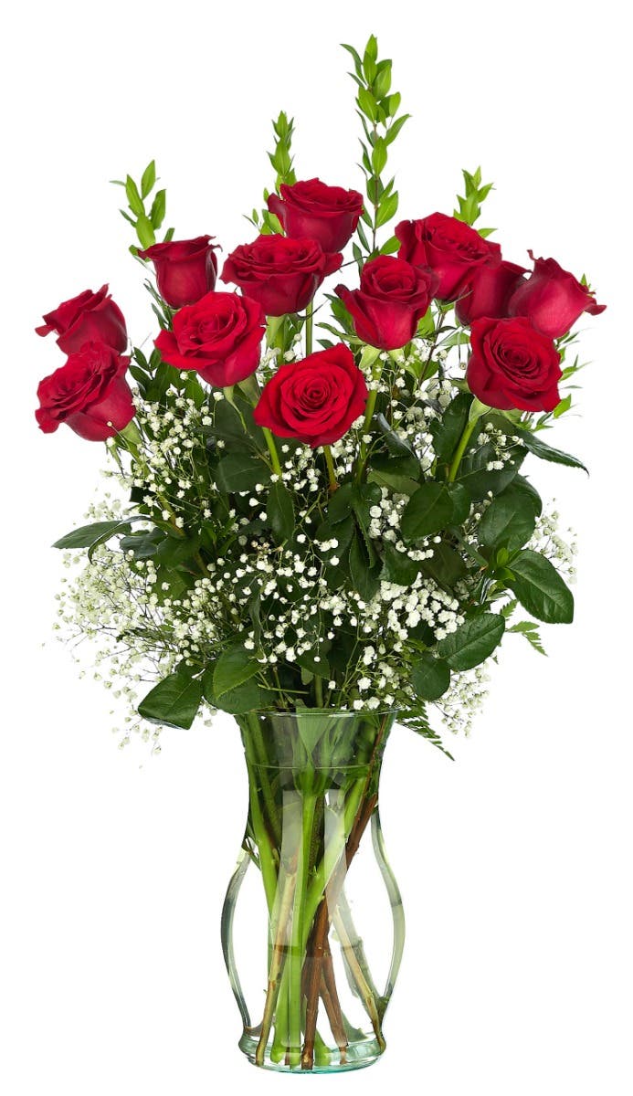 8.5 Gala Clear Glass Vases, 12-Case