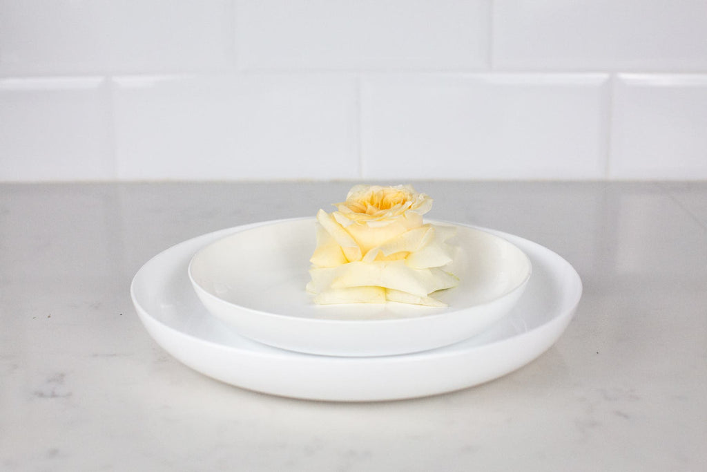 11 White Floral Designer Tray