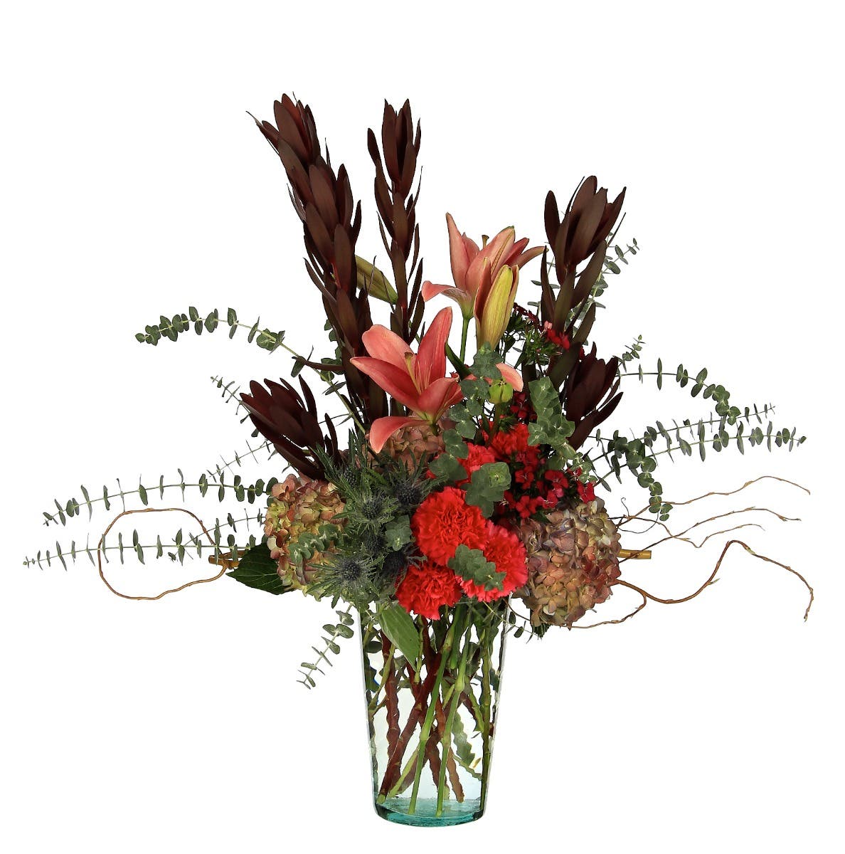 10.25 Conico Clear Glass Vases, 6-Case