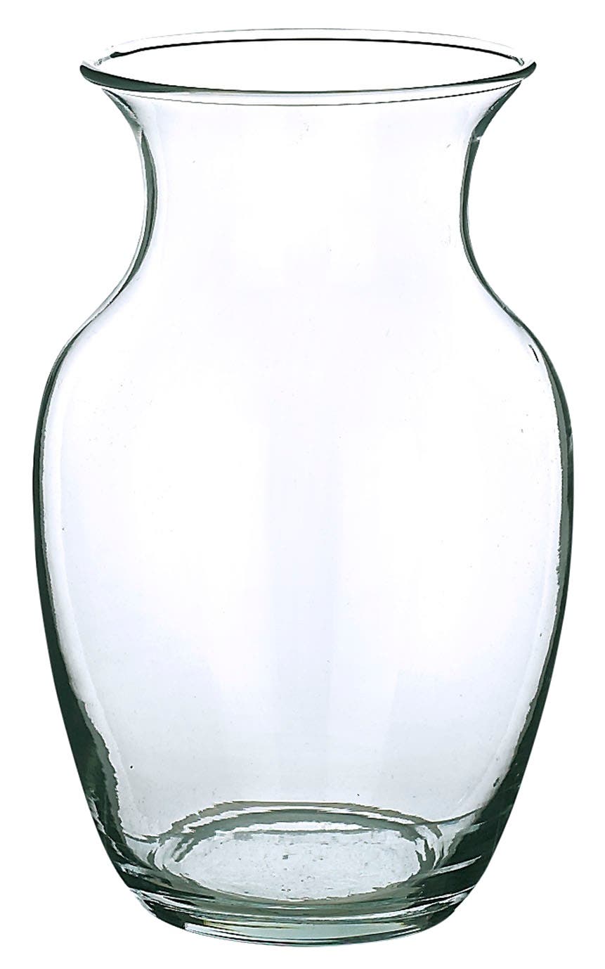 7.5 Clear Glass Garden Vases, 12-Case