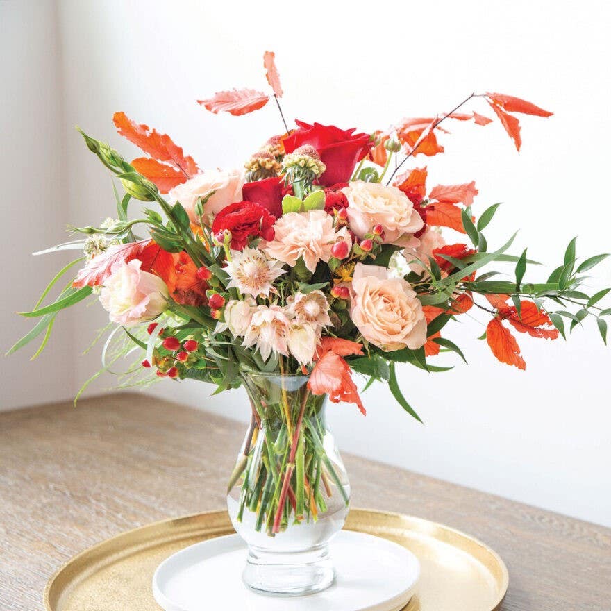 8.75 Clear Glass Bella Vases, 12-Case