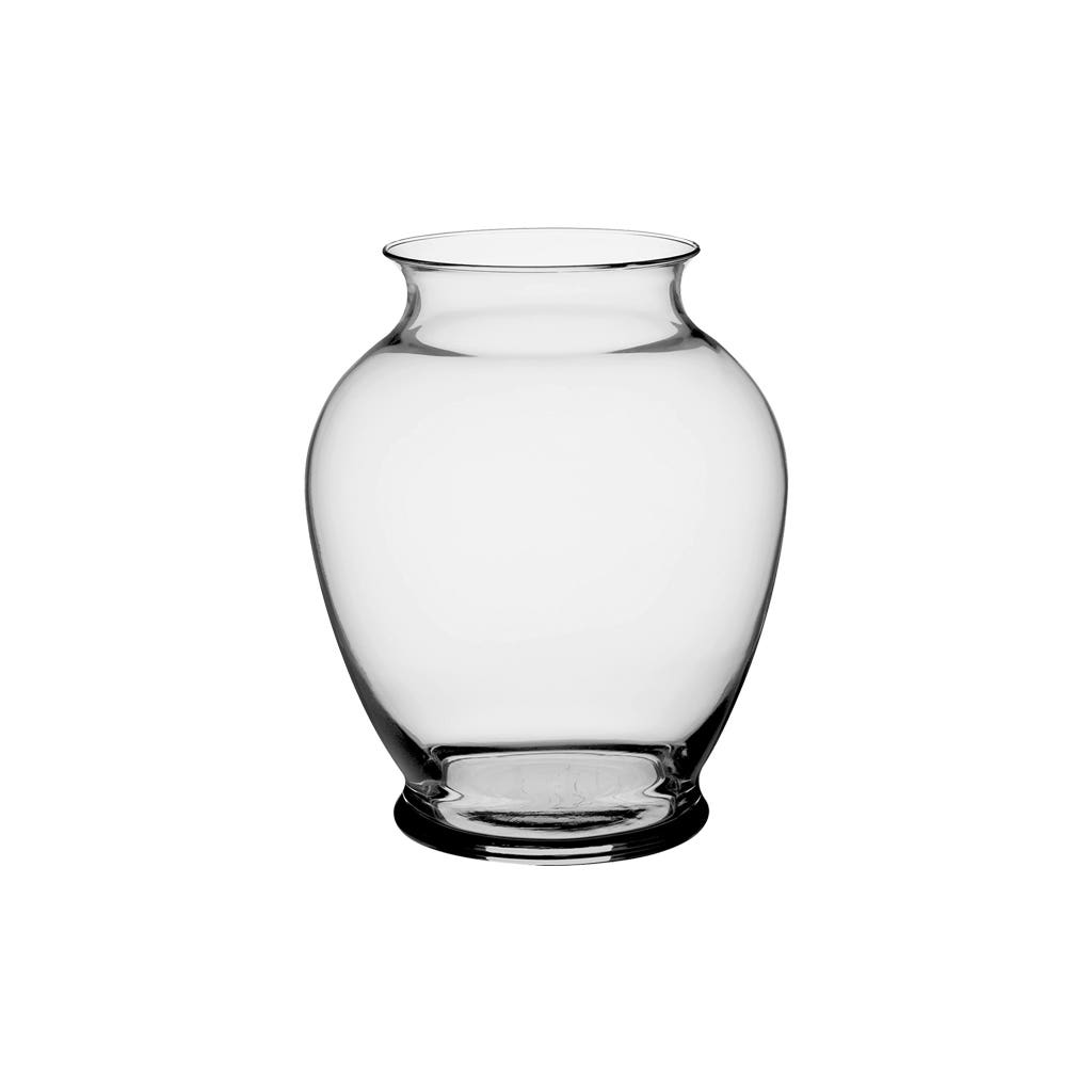 7.25 Clear Glass Ginger Vases, 9-Case