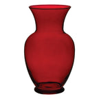 10.625 Clear Ruby Glass Vases, 6-Case