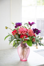 10.625 Matte Rose Glass Vase