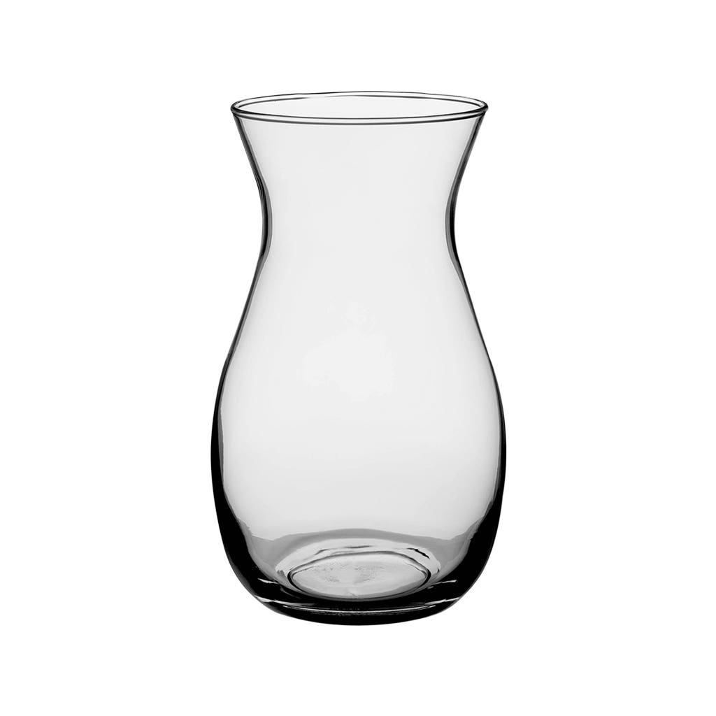 9 Clear Glass Jordan Vases, 12-Case