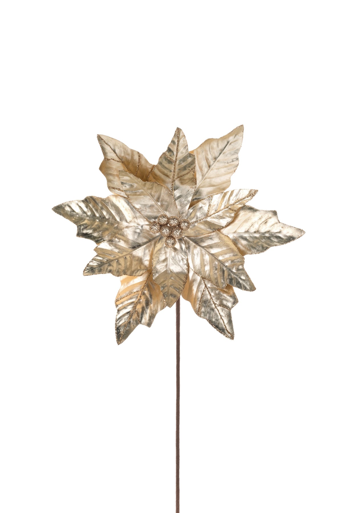20" Champagne Metallic Poinsettia
