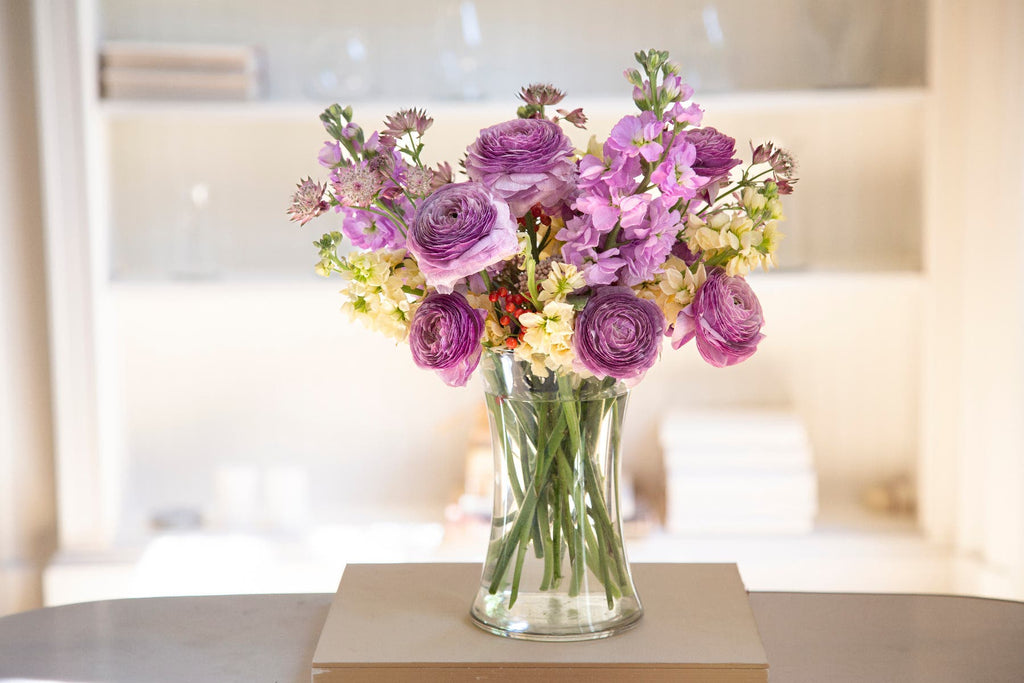 8 Small Clear Gathering Vases, 9-Case