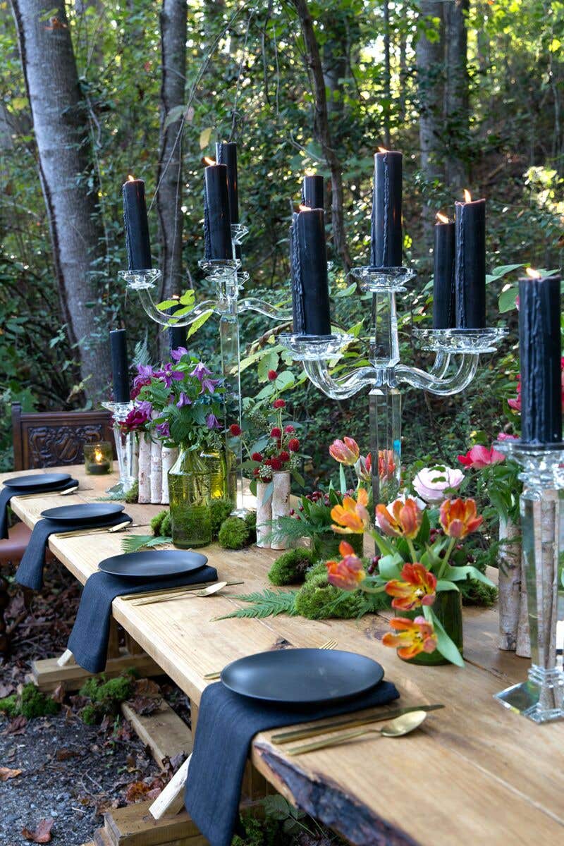 19.5 x 28 Regis Clear Glass Candelabra