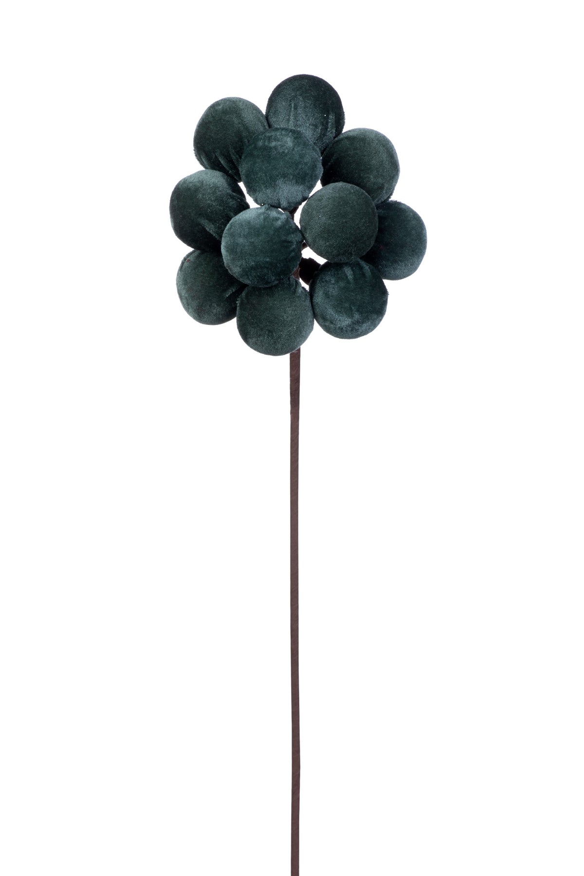 22" Green Velvet Ball Spray
