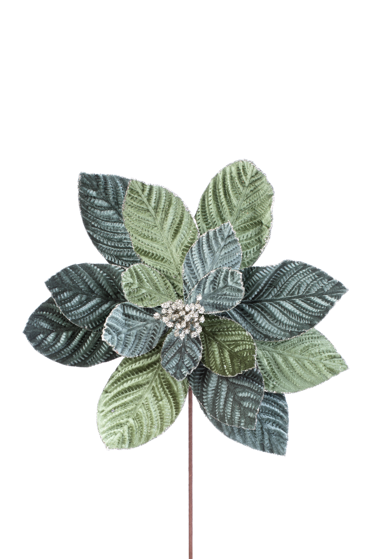 19" Two-Tone Sage Green Poinsettia
