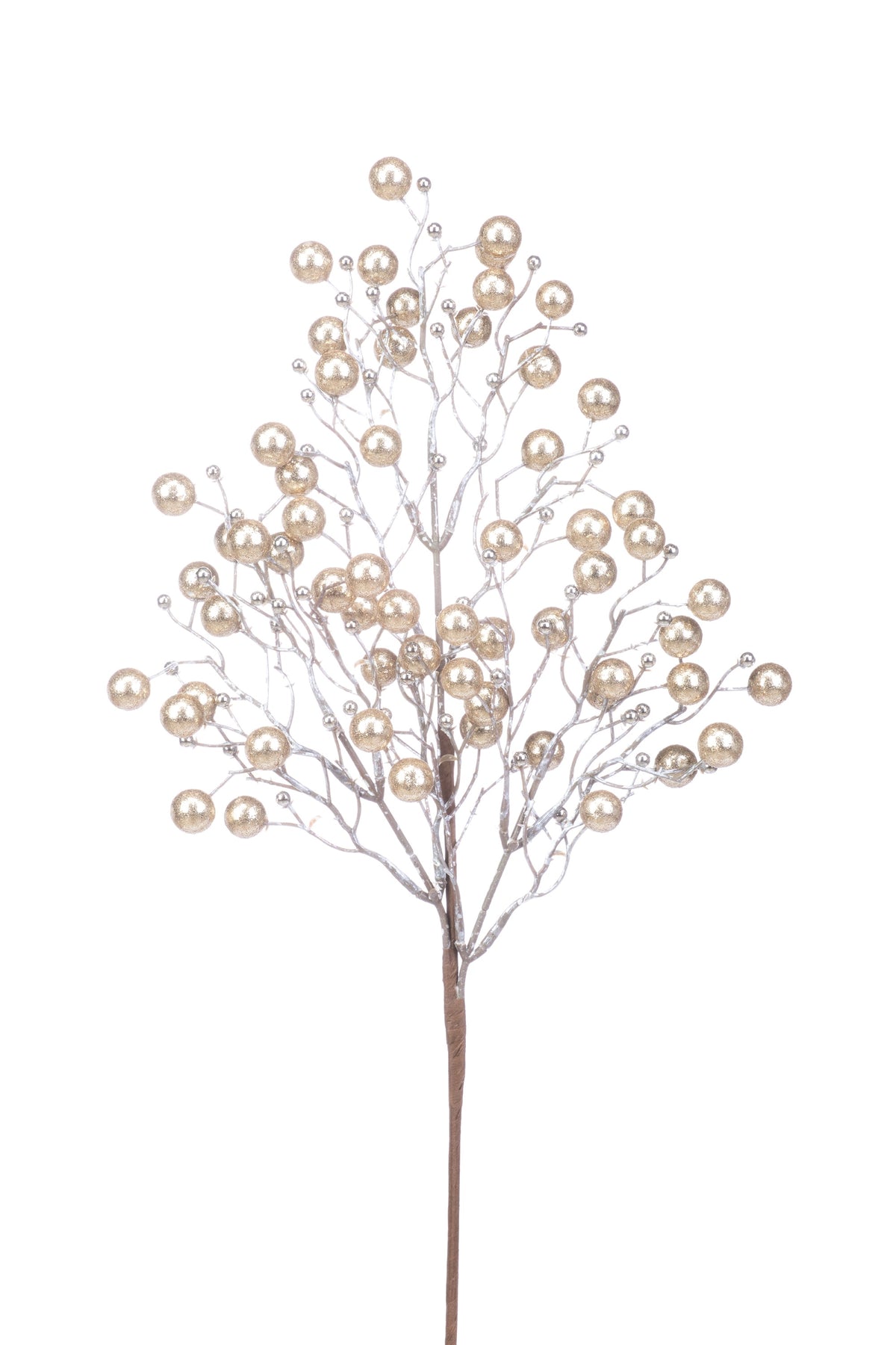 20" Gold Berry Glitter Ball Spray