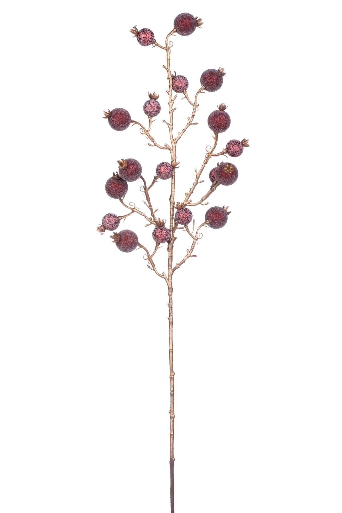 29" Red Iced Berry Spray