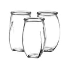 9 Assorted Glass Trio Vases, 12-Case