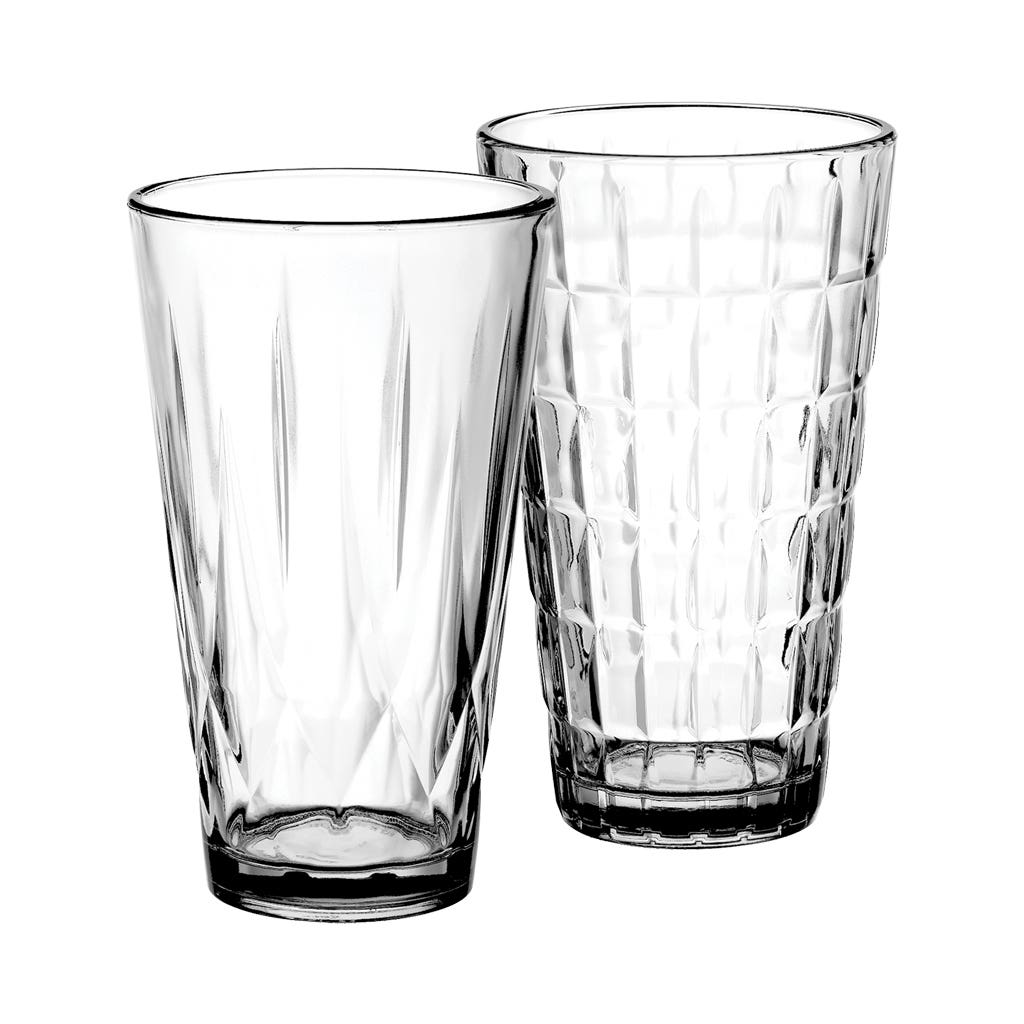 9 Assorted Clear Trio Vases, 12-Case