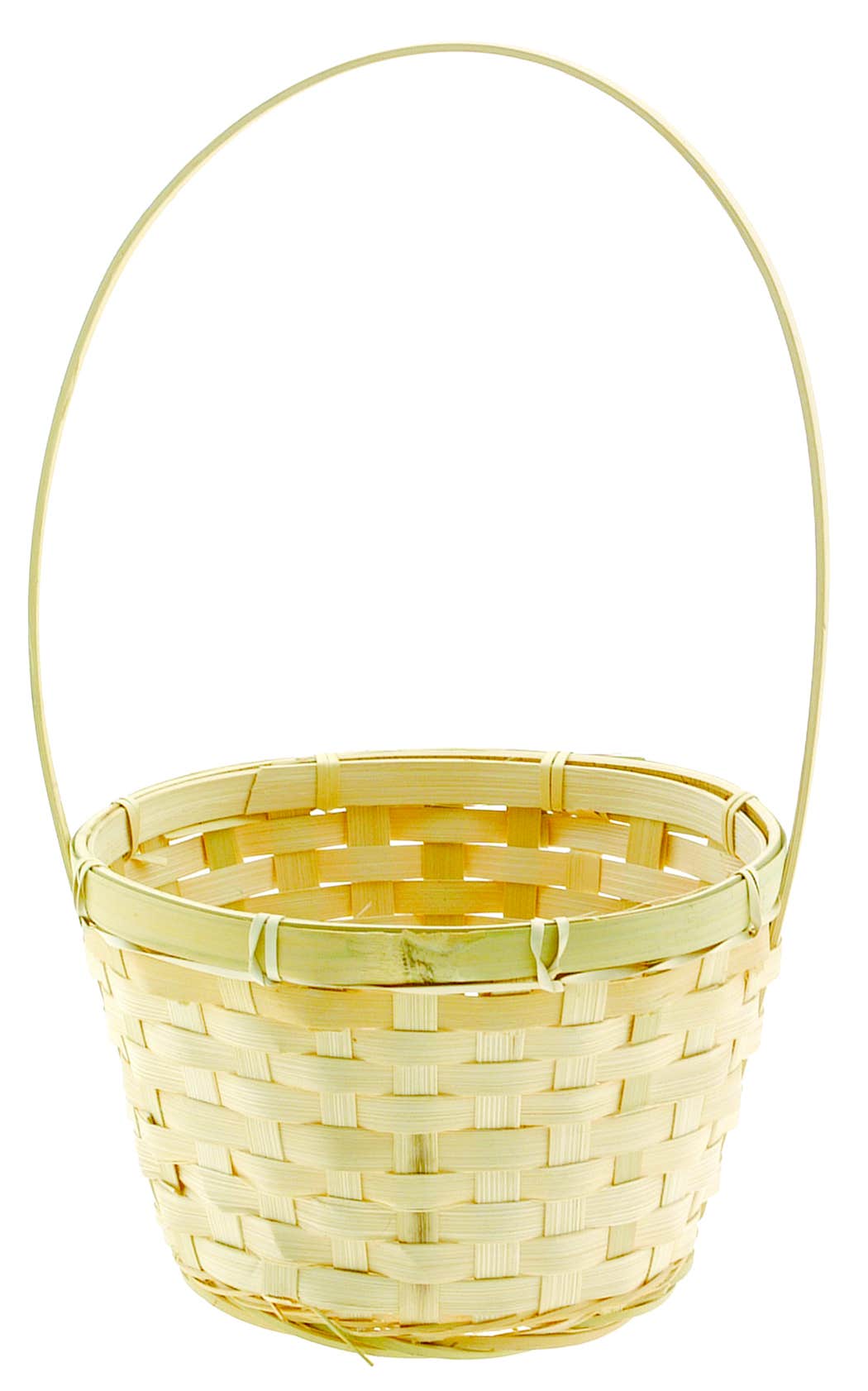 6 Natural Peeled Bamboo Basket