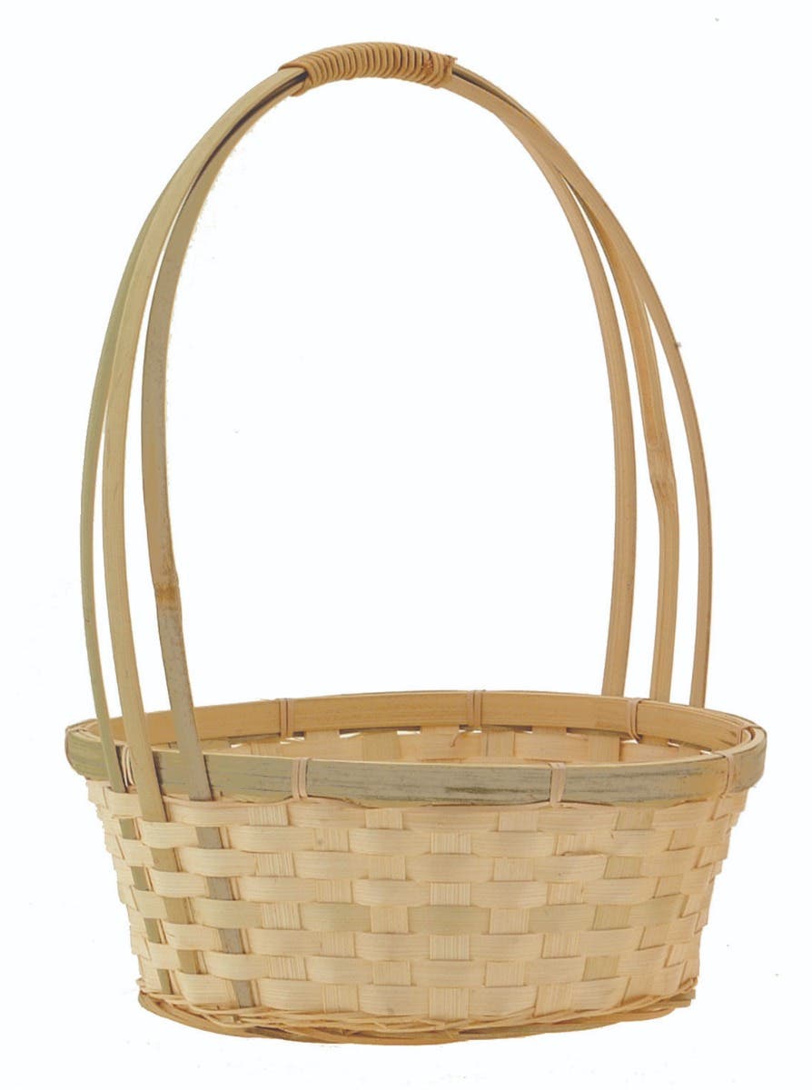 10 Natural Peeled Bamboo Basket