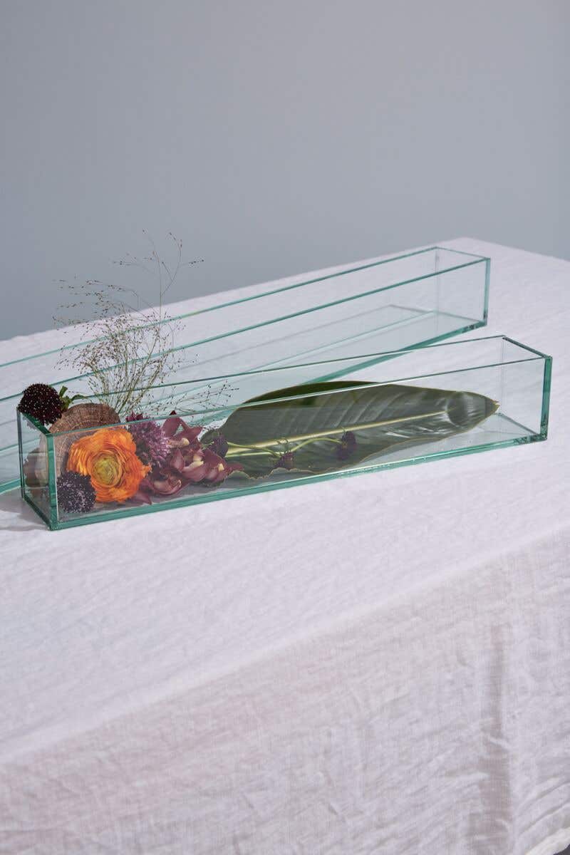 24 x 4 x 4 Clear Glass Cube, 2-Case