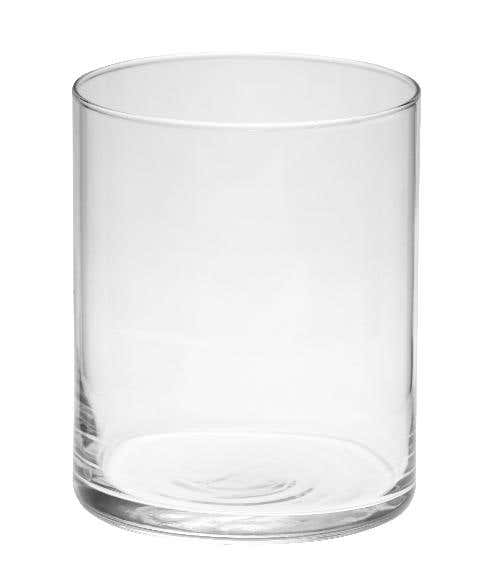 5 Clear Glass Grand Cylinders, 12-Case
